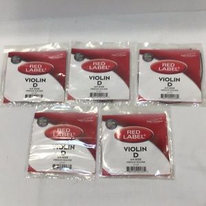 Lot of 5 D 4/4 medium violin strings NWT
